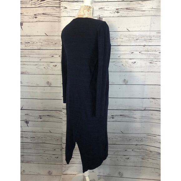 Anthropologie Moth Crossback Knit Long Sleeve Midi Dress in navy size XS - Picture 7 of 9